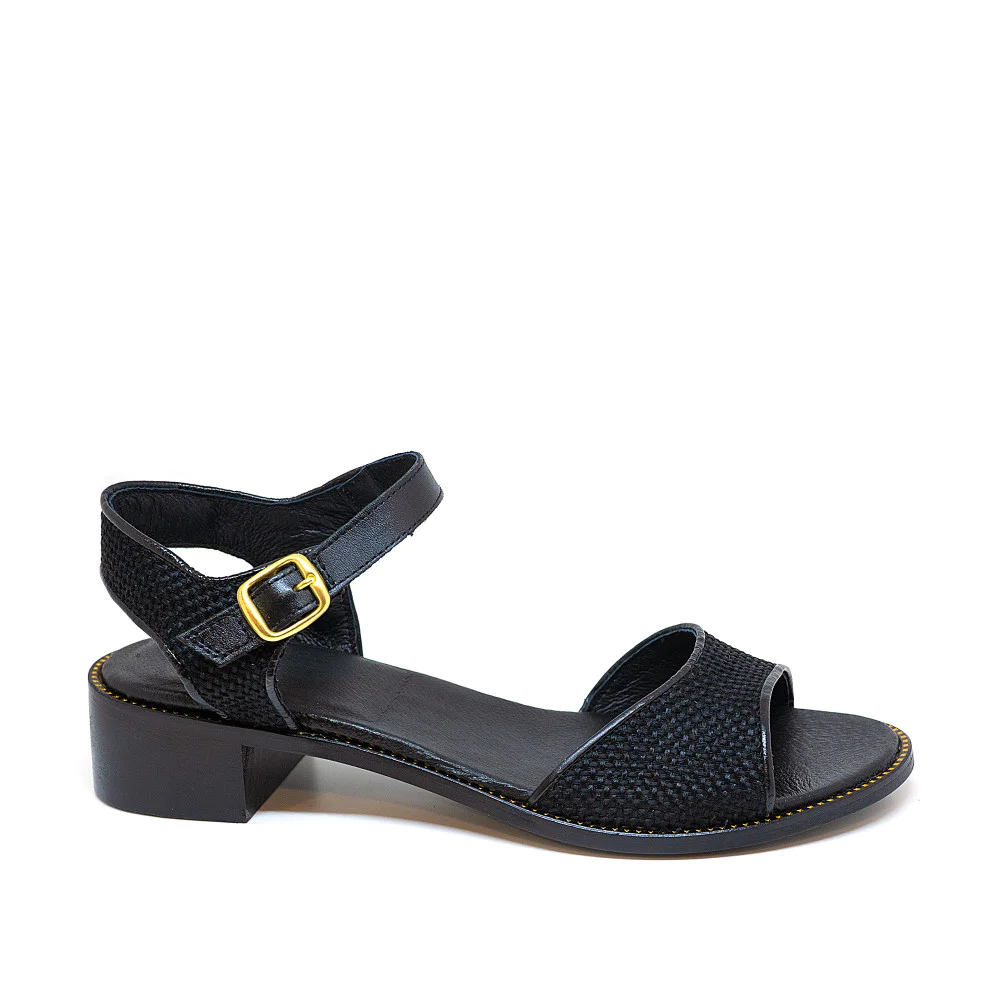 Bigshoes KL0070-01 Δερμάτινo Πέδιλο Μαύρο 5cm Bigshoes KL0070-01 Δερμάτινo Πέδιλο Μαύρο 5cm