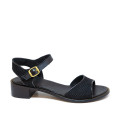 Bigshoes KL0070-01 Leather Sandal Black 5cm Bigshoes KL0070-01 Leather Sandal Black 5cm