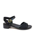 Bigshoes KL0070-01 Δερμάτινo Πέδιλο Μαύρο 5cm Bigshoes KL0070-01 Δερμάτινo Πέδιλο Μαύρο 5cm