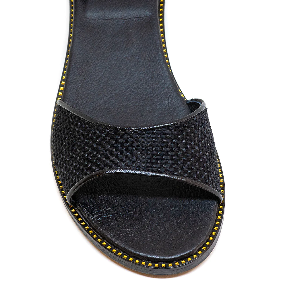 Bigshoes KL0070-01 Δερμάτινo Πέδιλο Μαύρο 5cm Bigshoes KL0070-01 Δερμάτινo Πέδιλο Μαύρο 5cm