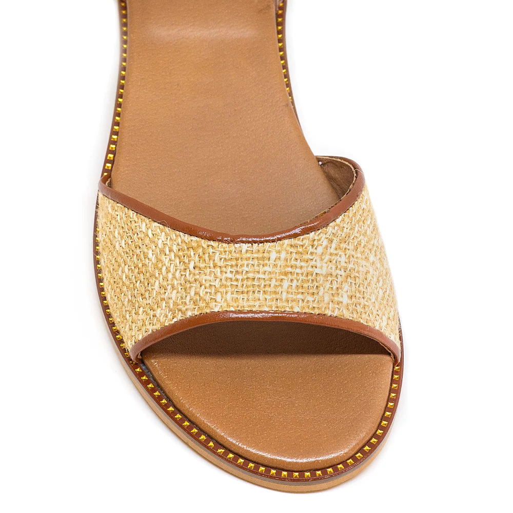 Bigshoes KL0070-09 Δερμάτινo Πέδιλο Ταμπά 5cm Bigshoes KL0070-09 Δερμάτινo Πέδιλο Ταμπά 5cm