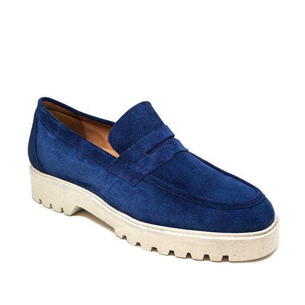 Bigshoes KL10701-12 Moccasin Leather Blue Bigshoes KL10701-12 Moccasin Leather Blue