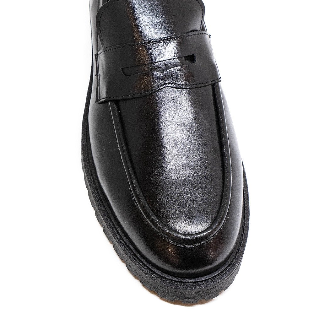 Bigshoes KL10705-01 Leather Moccasin Black Bigshoes KL10705-01 Leather Moccasin Black