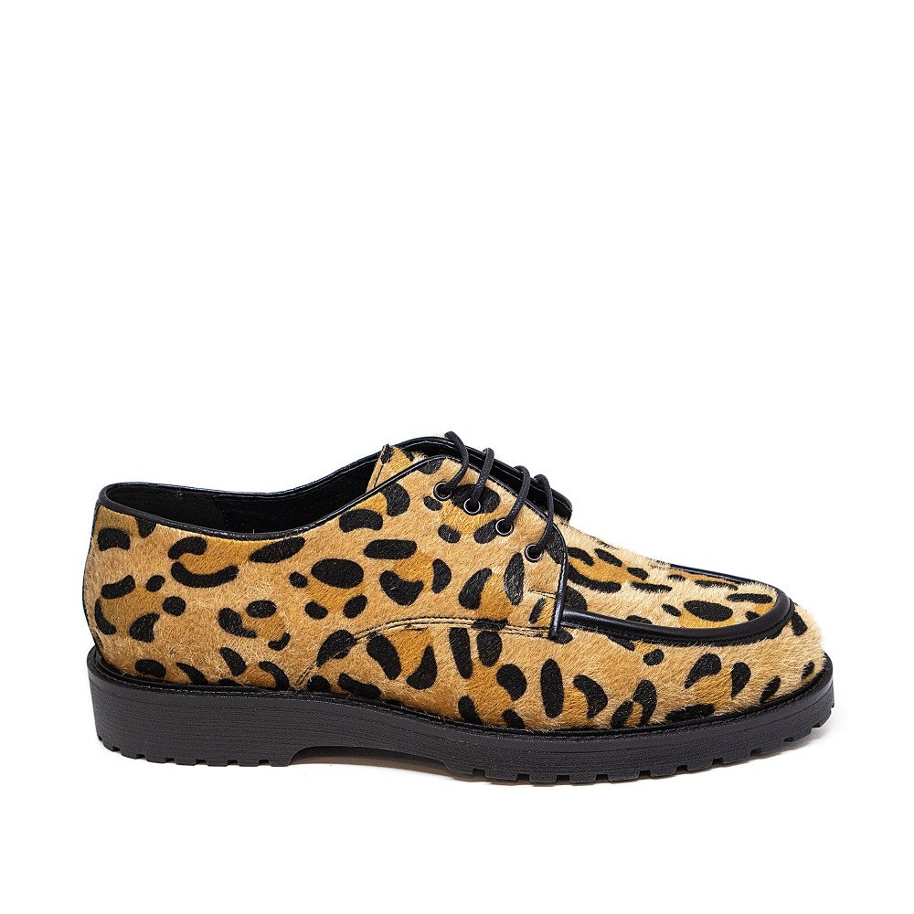 Bigshoes KL10715-20 Animal Print Leather Oxfords Bigshoes KL10715-20 Animal Print Leather Oxfords