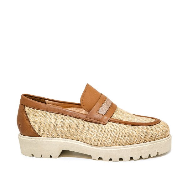 Bigshoes KL30231-13 Δερμάτινο Μοκασίνι Μπεζ