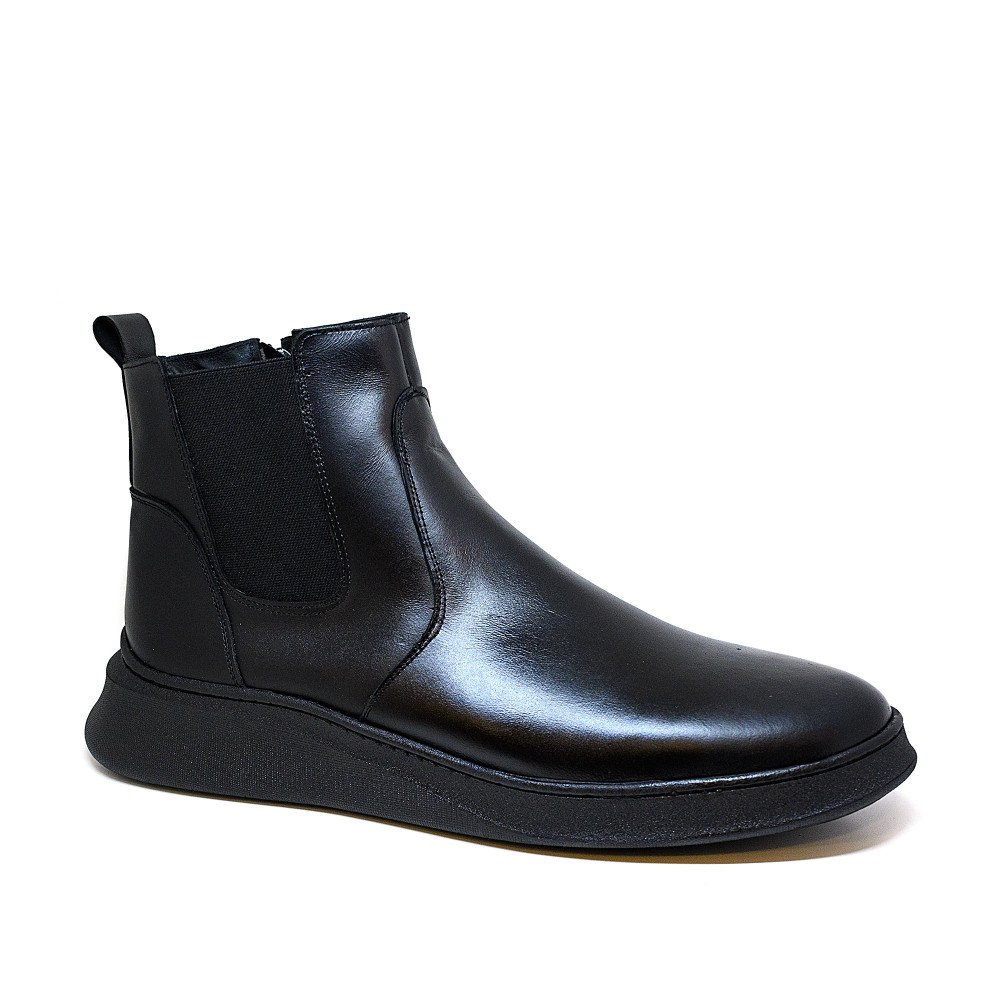Bigshoes KL32200-01 Leather Casual Boot Black Bigshoes KL32200-01 Leather Casual Boot Black