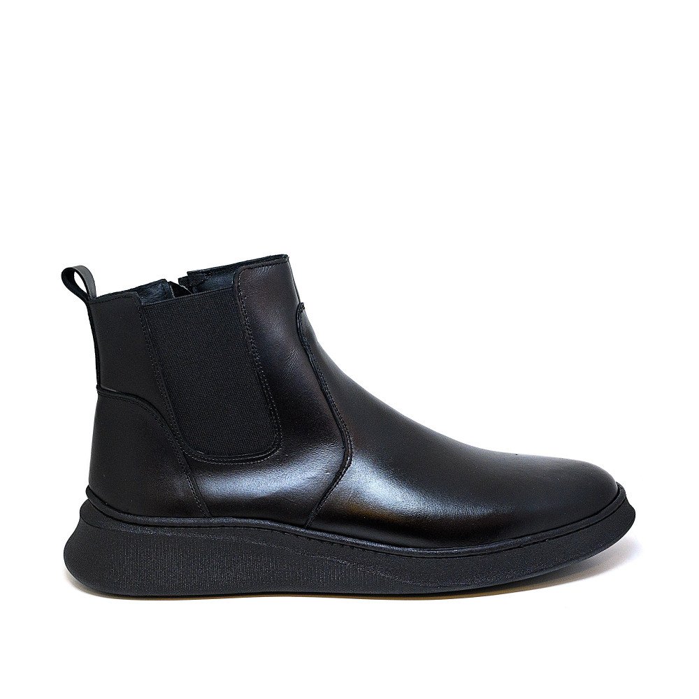 Bigshoes KL32200-01 Leather Casual Boot Black Bigshoes KL32200-01 Leather Casual Boot Black