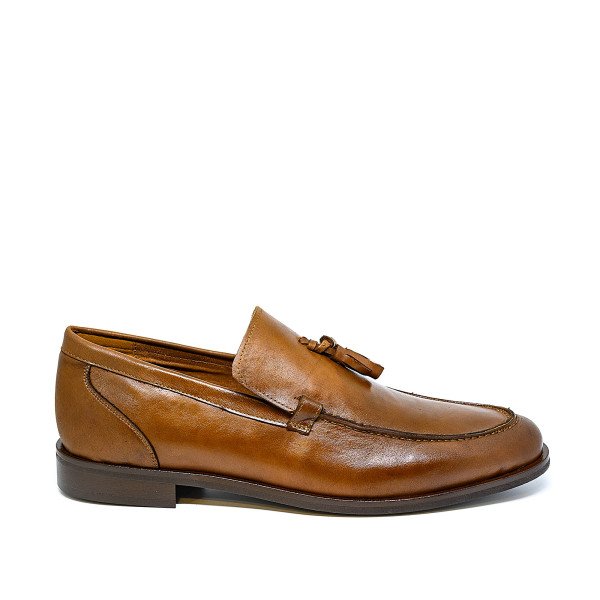 Bigshoes KL37302-09 Leather Moccasin Tan  Bigshoes KL37302-09 Leather Moccasin Tan