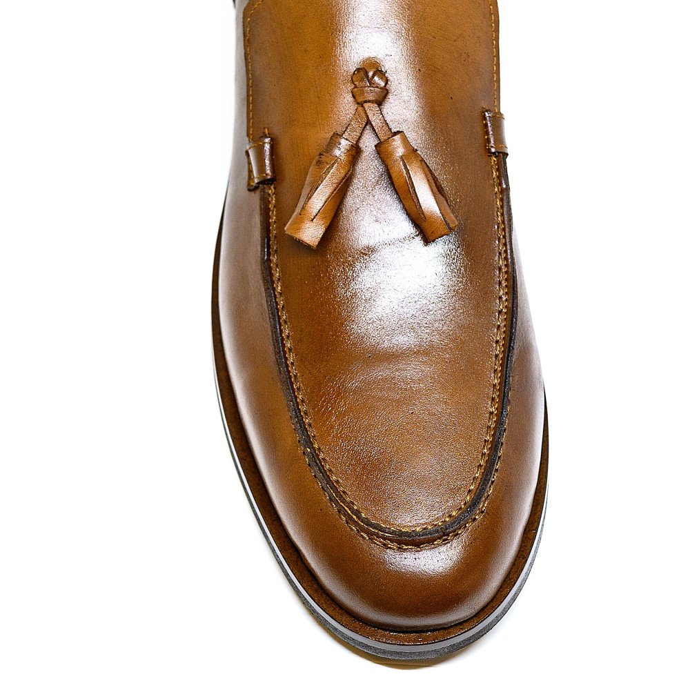 Bigshoes KL37302-09 Leather Moccasin Tan Bigshoes KL37302-09 Leather Moccasin Tan