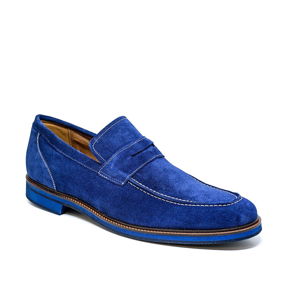 Bigshoes KL37331-18 Leather Dress Blue Bigshoes KL37331-18 Leather Dress Blue