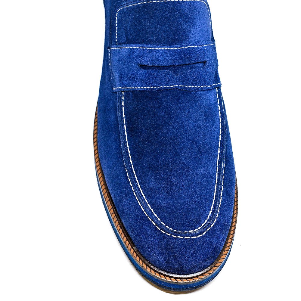 Bigshoes KL37331-18 Leather Dress Blue Bigshoes KL37331-18 Leather Dress Blue