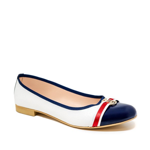 Bigshoes (Blondie) KS1361-18 Ballerina ΅White Blue Bigshoes (Blondie) KS1361-18 Ballerina ΅White Blue