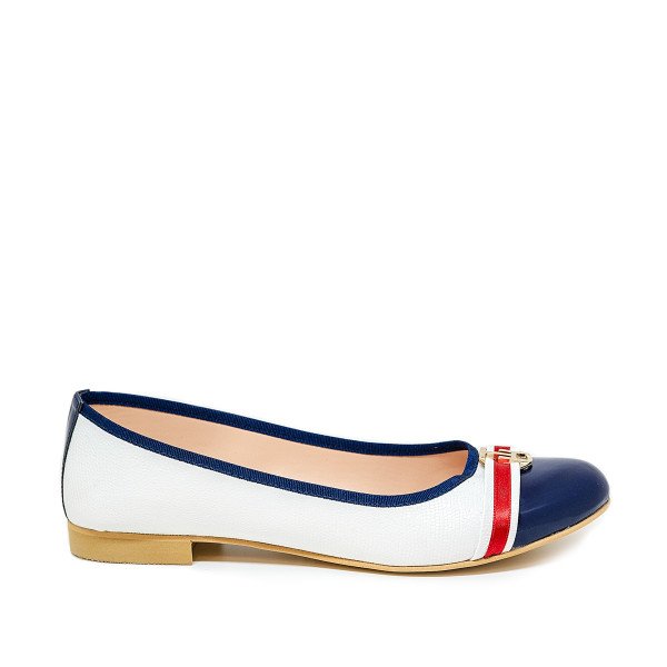 Bigshoes (Blondie) KS1361-18 Ballerina ΅White Blue Bigshoes (Blondie) KS1361-18 Ballerina ΅White Blue