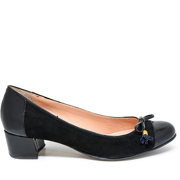 Bigshoes MX1627-01ca Leather Pumps Black 3.5cm Bigshoes MX1627-01ca Leather Pumps Black 3.5cm