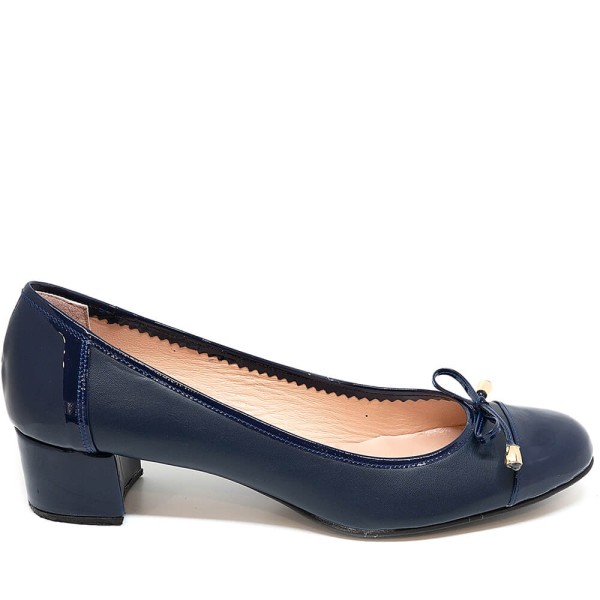 Bigshoes MX1627-18 Leather Pumps Blue 5cm Bigshoes MX1627-18 Leather Pumps Blue 5cm