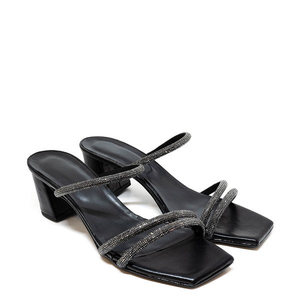 Bigshoes MX22133-01 Leather Sandal Black 7.5cm Bigshoes MX22133-01 Leather Sandal Black 7.5cm
