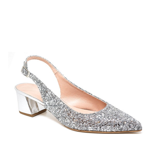 Bigshoes MX9123-04gl Leather Pump Silver 5.5cm Bigshoes MX9123-04gl Leather Pump Silver 5.5cm