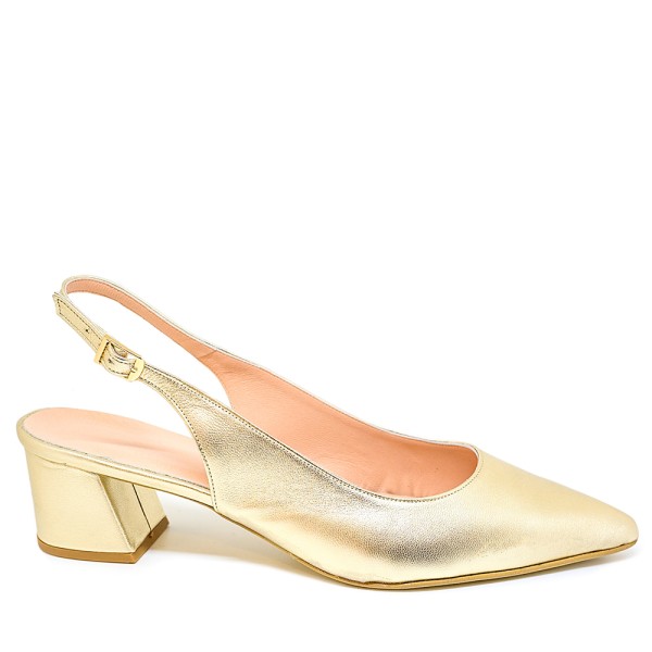 Bigshoes MX9123-06 Leather Pump Gold 5.5cm Bigshoes MX9123-06 Leather Pump Gold 5.5cm
