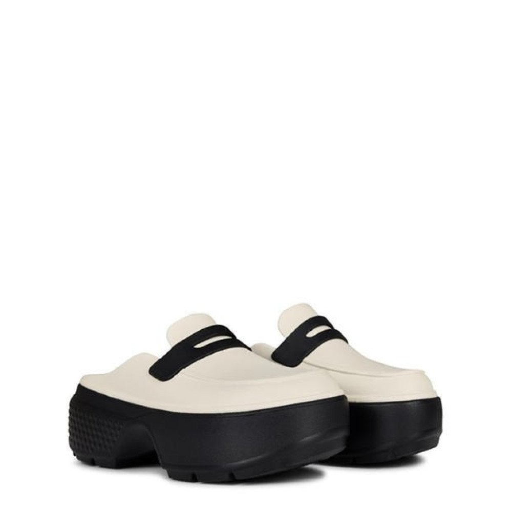 Crocs Stomp Loafer 112405-40 Clogs White Black Crocs Stomp Loafer 112405-40 Clogs White Black