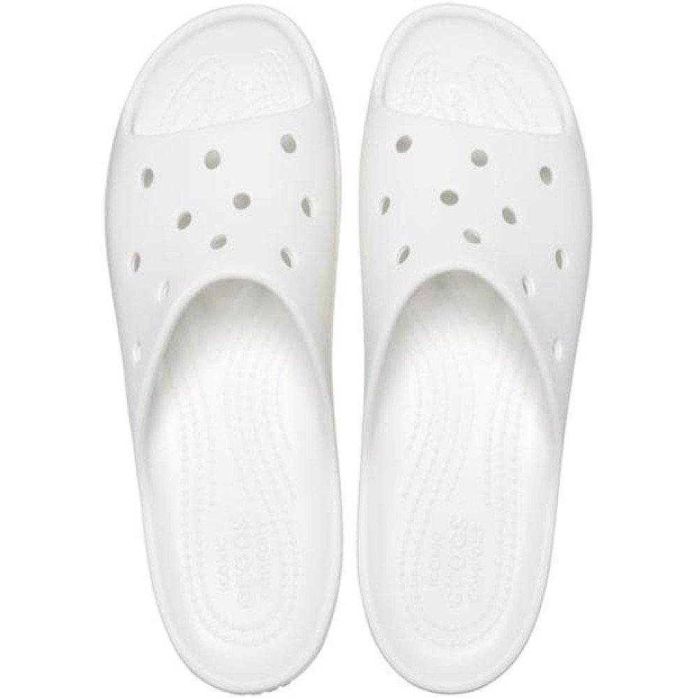 Crocs Classic Platform Slide 223011-01 Slippers White Crocs Classic Platform Slide 223011-01 Slippers White
