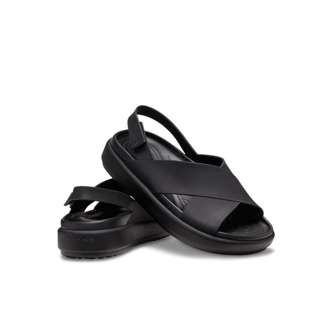 Crocs Brooklyn Luxe Cross Strap Sandal 223111-03 Anatomical Sandal Black Crocs Brooklyn Luxe Cross Strap Sandal 223111-03 Anatomical Sandal Black