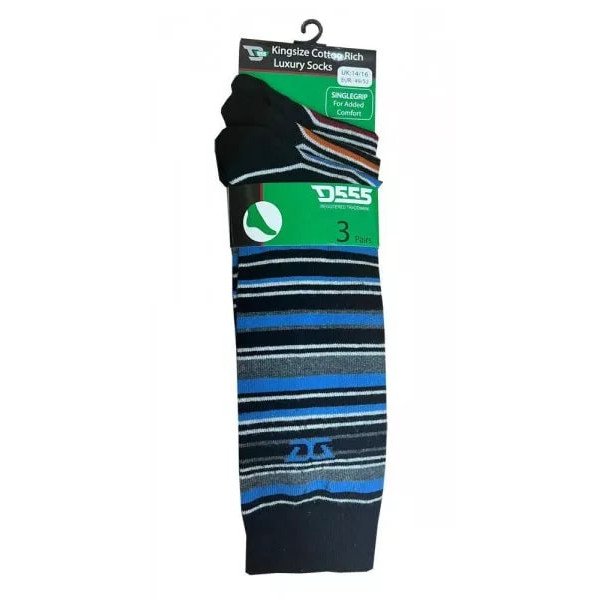 D555 Roxton 931300 Cotton Rich Luxury Stripe 3pack Socks Mutli D555 Roxton 931300 Cotton Rich Luxury Stripe 3pack Socks Mutli