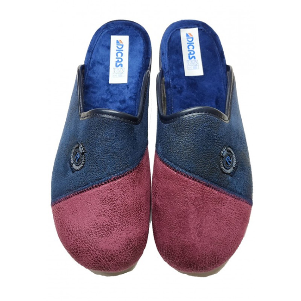 Dicas AC9004-23/18 Anatomic Mens Burgundy - Blue Slippers Dicas AC9004-23/18 Anatomic Mens Burgundy - Blue Slippers