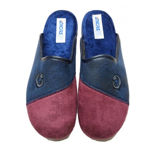 Dicas AC9004-23/18 Anatomic Mens Burgundy - Blue Slippers Dicas AC9004-23/18 Anatomic Mens Burgundy - Blue Slippers