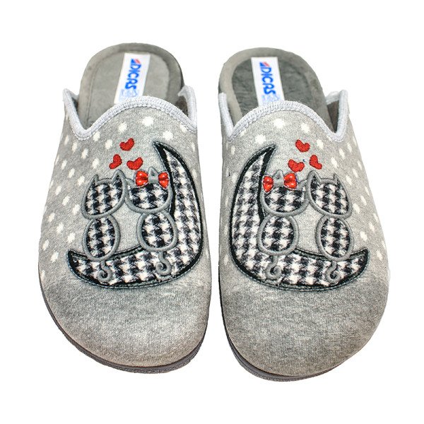 Dicas AC256591-08 Ανατομική Γυναικεία Παντόφλα Γκρι Dicas AC256591-08 Ανατομική Γυναικεία Παντόφλα Γκρι