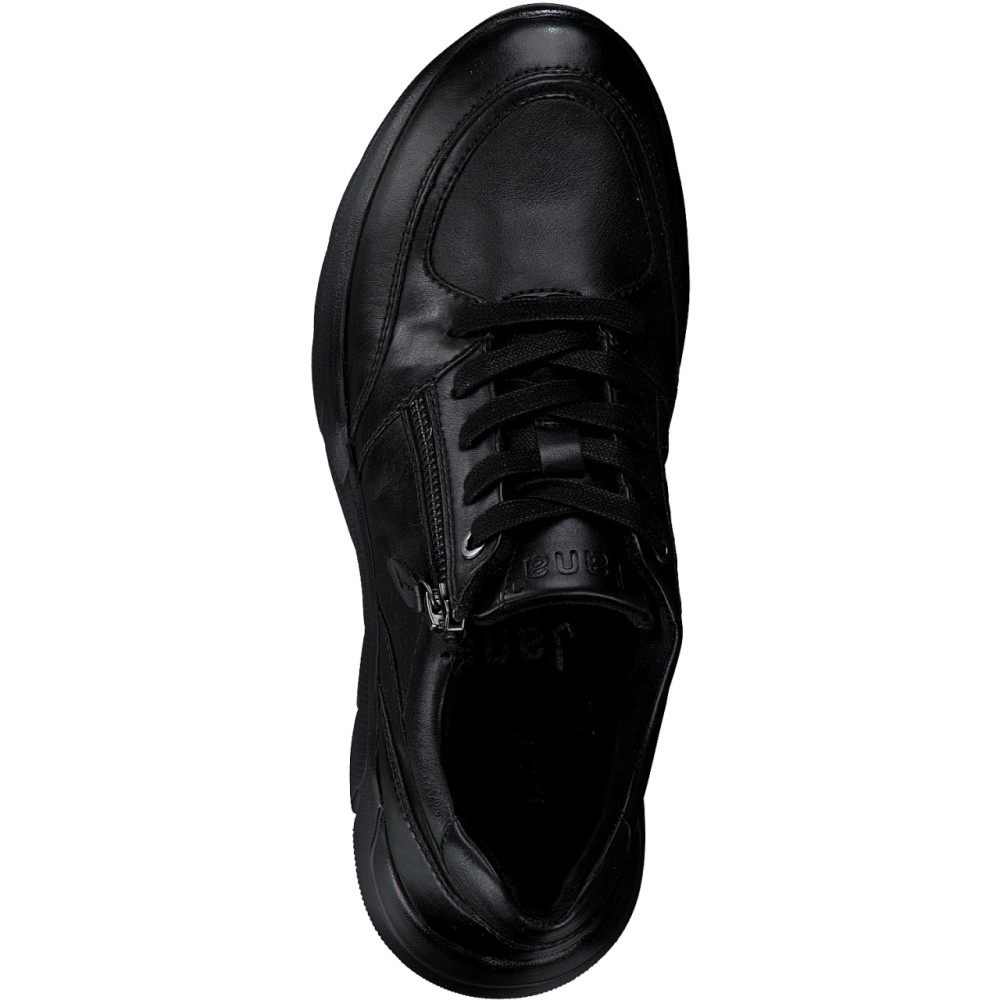 Jana 23731-27-001 Ανατομικό Δερμάτινο Sneaker Μαύρο