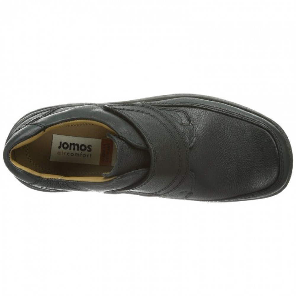 Jomos 40620344000 Ανατομικό Δερμάτινο Comfort Casual Μαύρο