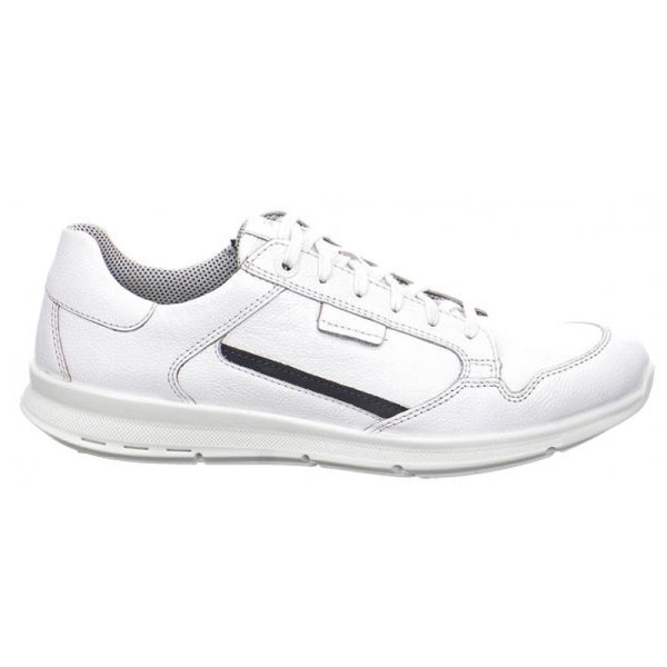 Jomos 3243132702019 Ανατομικό Δερμάτινο Comfort Casual Λευκό