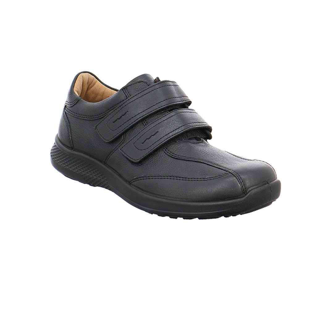 Jomos 32220626000 Ανατομικό Δερμάτινο Comfort Casual Μαύρο