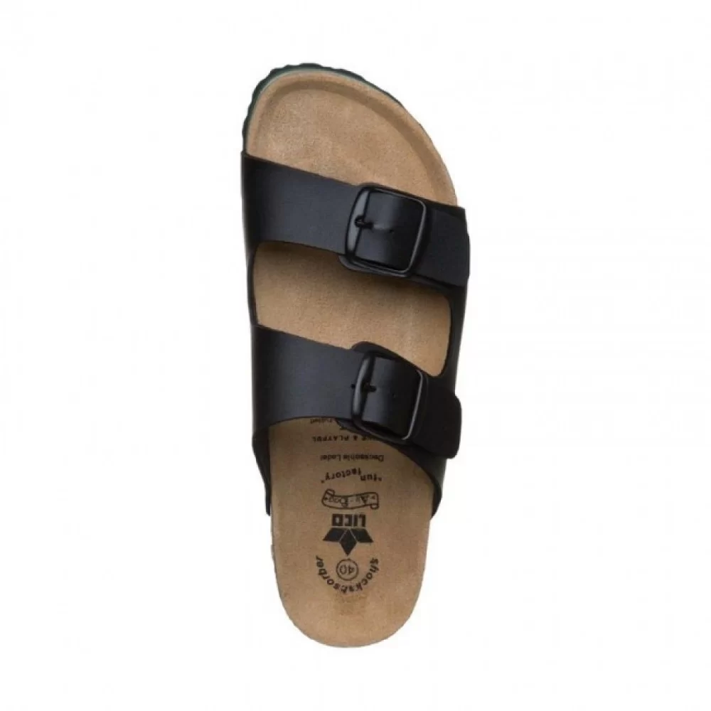 Lico Bioline Man 560072 Flat Sandal Black