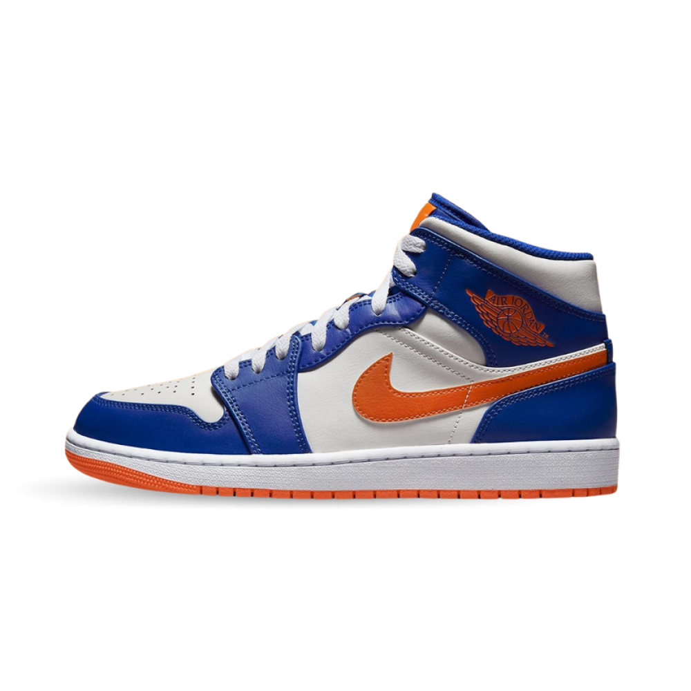 Nike Jordan 1 Mid Knicks FD1029-400 Sneaker White Blue Nike Jordan 1 Mid Knicks FD1029-400 Sneaker White Blue