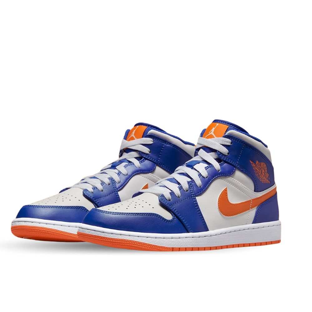 Nike Jordan 1 Mid Knicks FD1029-400 Sneaker White Blue Nike Jordan 1 Mid Knicks FD1029-400 Sneaker White Blue