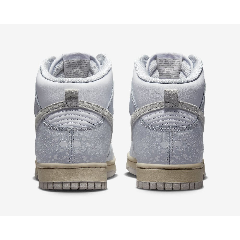 Nike Dunk High 'Spray Paint' FD9759-100 Sneaker Λευκό Γκρι