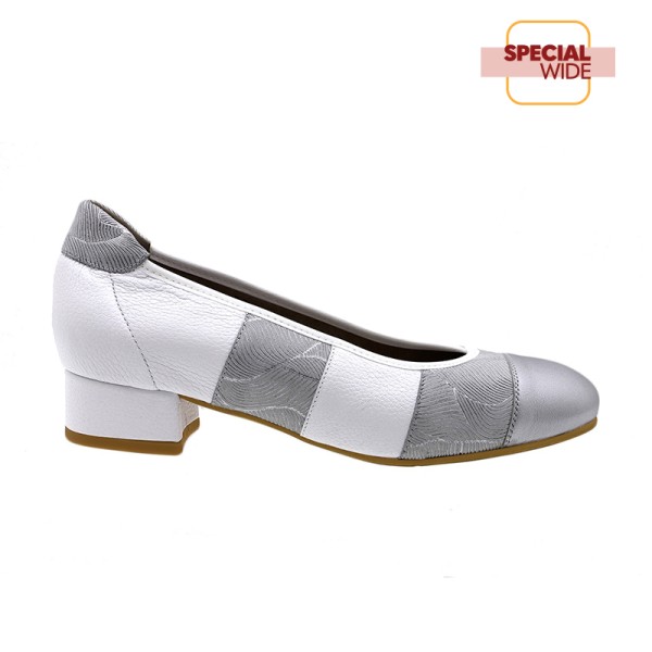 Piesanto 190534 Anatomic Leather Pump White Silver 3.5cm Piesanto 190534 Anatomic Leather Pump White Silver 3.5cm