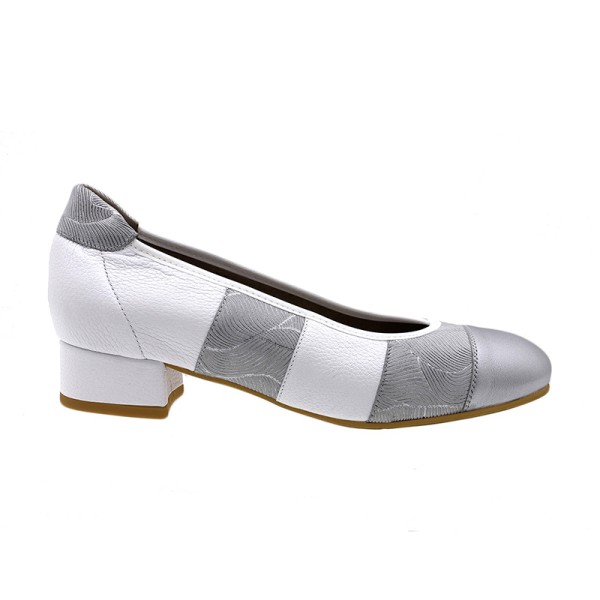 Piesanto 190534 Anatomic Leather Pump White Silver 3.5cm Piesanto 190534 Anatomic Leather Pump White Silver 3.5cm