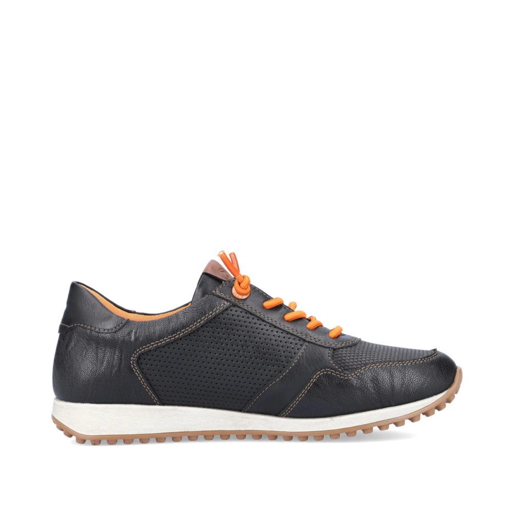 Remonte D3104-01 Ανατομικό Δερμάτινο Sneaker Μαύρο 