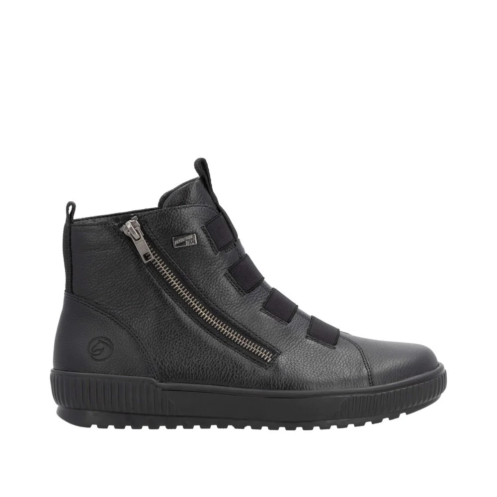 Remonte D0779 00 Anatomical Leather Ankle Boot Black