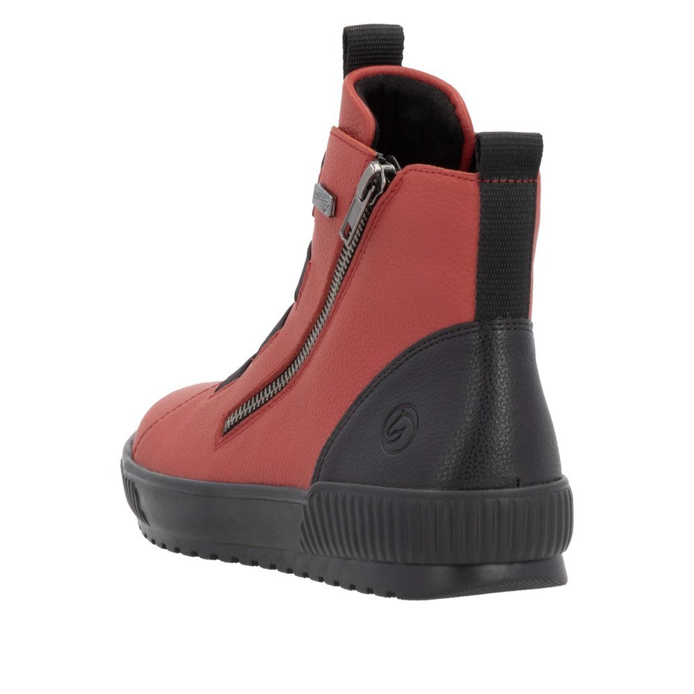Remonte D0779-33 Anatomical Leather Ankle Boot Red Remonte D0779-33 Anatomical Leather Ankle Boot Red