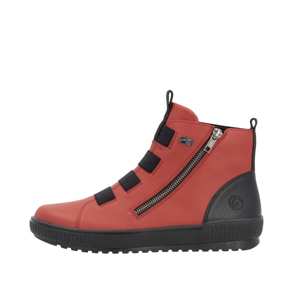 Remonte D0779-33 Anatomical Leather Ankle Boot Red Remonte D0779-33 Anatomical Leather Ankle Boot Red