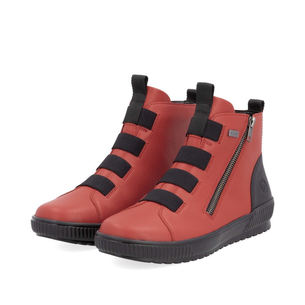 Remonte D0779-33 Anatomical Leather Ankle Boot Red Remonte D0779-33 Anatomical Leather Ankle Boot Red