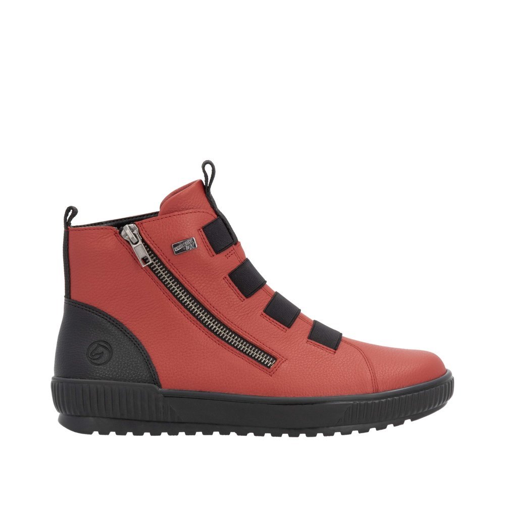 Remonte D0779-33 Anatomical Leather Ankle Boot Red Remonte D0779-33 Anatomical Leather Ankle Boot Red