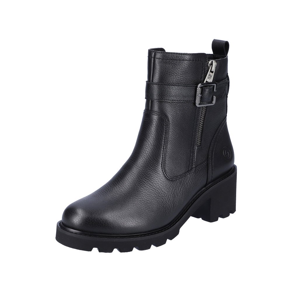 Remonte D0A71-01 Anatomical Leather Ankle Boot Black 5cm Remonte D0A71-01 Anatomical Leather Ankle Boot Black 5cm