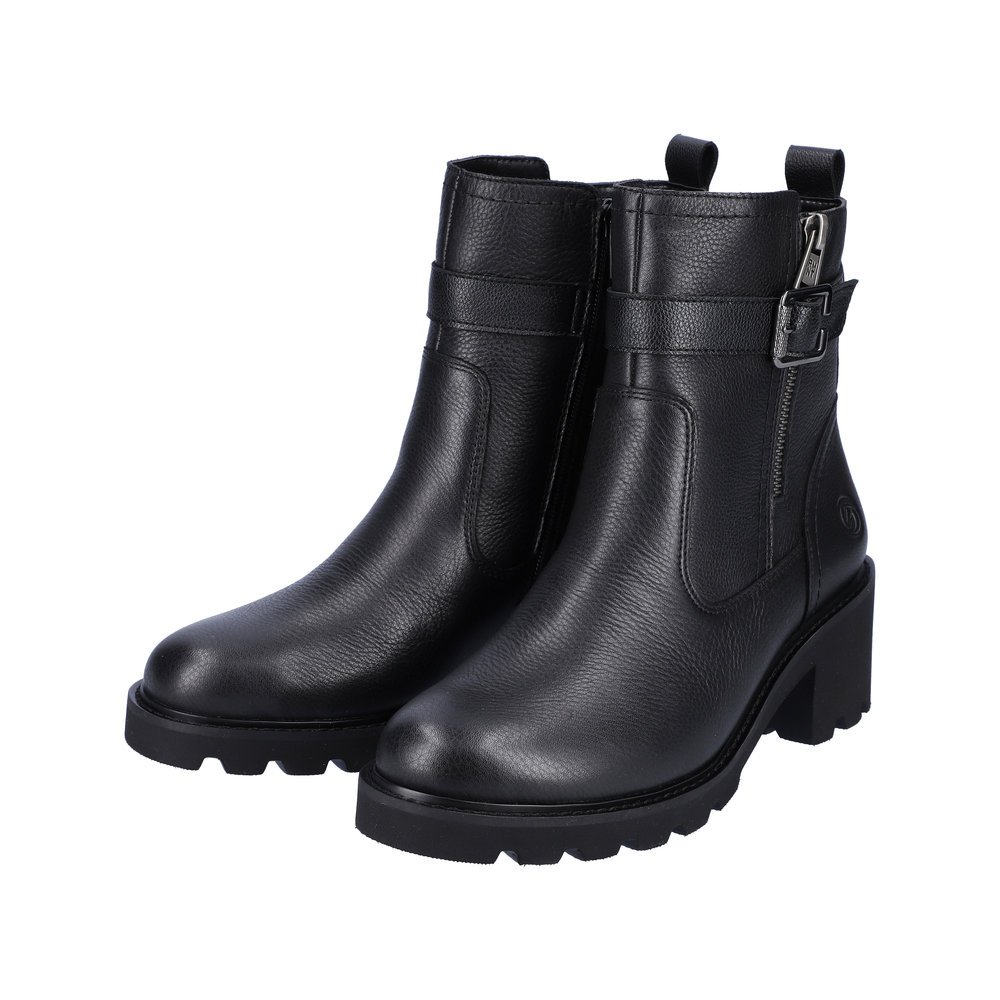Remonte D0A71-01 Anatomical Leather Ankle Boot Black 5cm Remonte D0A71-01 Anatomical Leather Ankle Boot Black 5cm