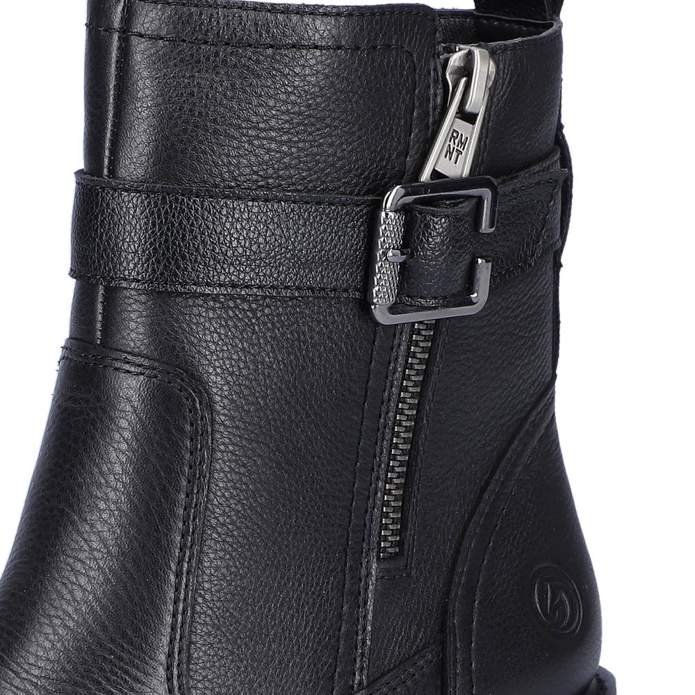 Remonte D0A71-01 Anatomical Leather Ankle Boot Black 5cm Remonte D0A71-01 Anatomical Leather Ankle Boot Black 5cm