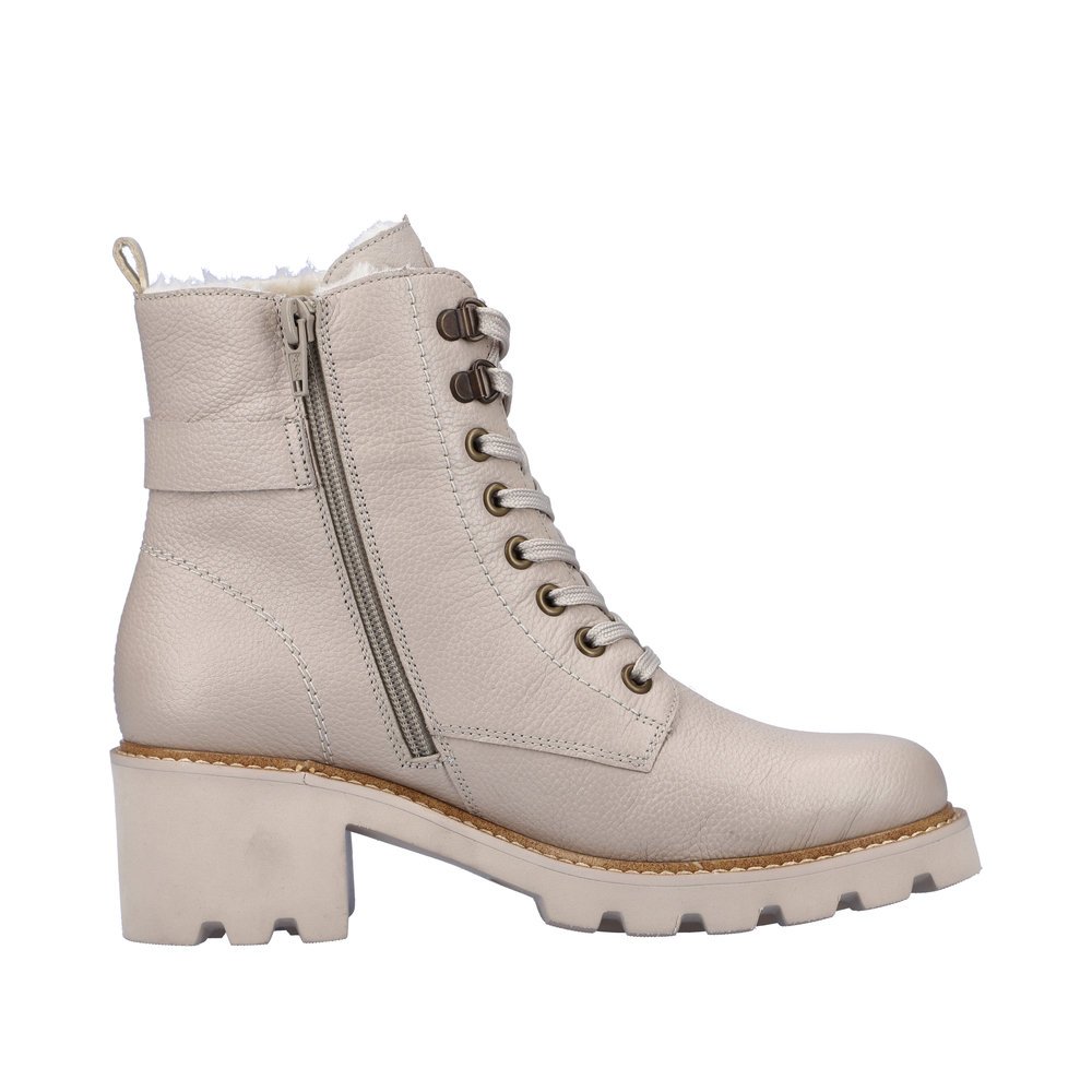 Remonte D0A74-60 Anatomical Leather Ankle Boot Ivory 5.5cm Remonte D0A74-60 Anatomical Leather Ankle Boot Ivory 5.5cm