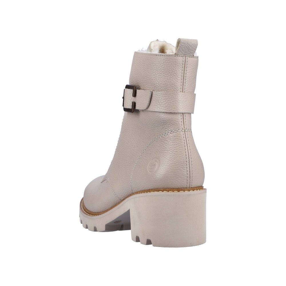 Remonte D0A74-60 Anatomical Leather Ankle Boot Ivory 5.5cm Remonte D0A74-60 Anatomical Leather Ankle Boot Ivory 5.5cm